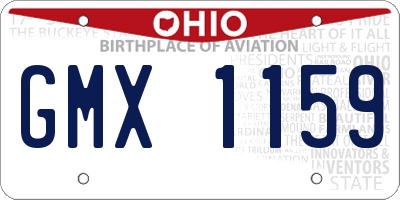 OH license plate GMX1159