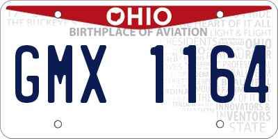 OH license plate GMX1164