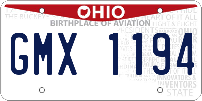 OH license plate GMX1194