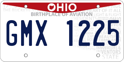 OH license plate GMX1225