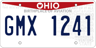 OH license plate GMX1241