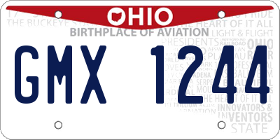 OH license plate GMX1244