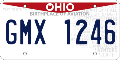 OH license plate GMX1246