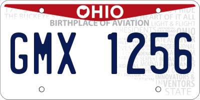 OH license plate GMX1256