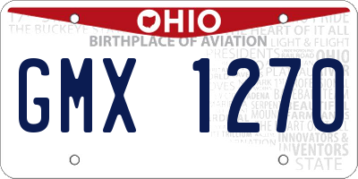 OH license plate GMX1270