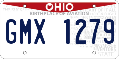 OH license plate GMX1279