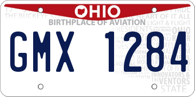 OH license plate GMX1284