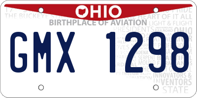 OH license plate GMX1298