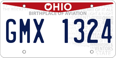 OH license plate GMX1324