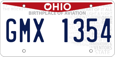 OH license plate GMX1354