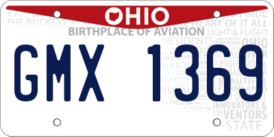 OH license plate GMX1369