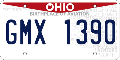 OH license plate GMX1390