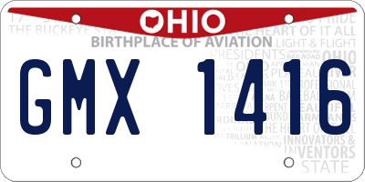 OH license plate GMX1416