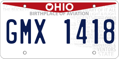 OH license plate GMX1418