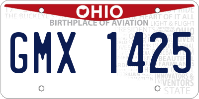 OH license plate GMX1425