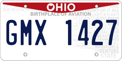 OH license plate GMX1427