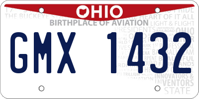 OH license plate GMX1432