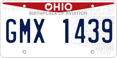 OH license plate GMX1439