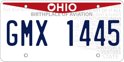 OH license plate GMX1445