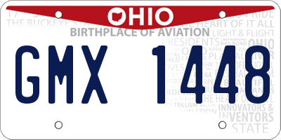 OH license plate GMX1448