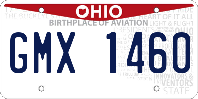 OH license plate GMX1460