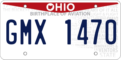 OH license plate GMX1470