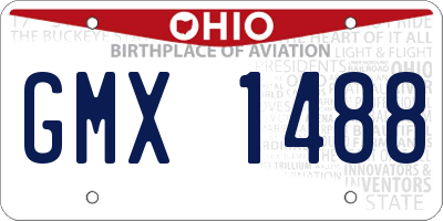 OH license plate GMX1488