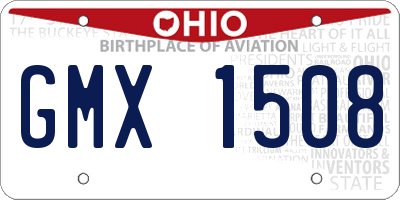 OH license plate GMX1508