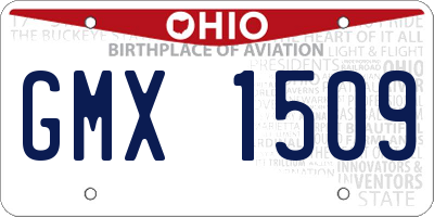 OH license plate GMX1509