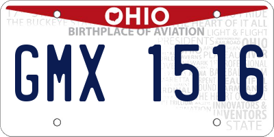 OH license plate GMX1516