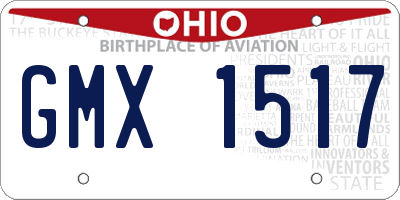 OH license plate GMX1517