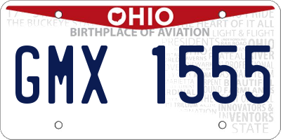 OH license plate GMX1555