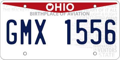 OH license plate GMX1556