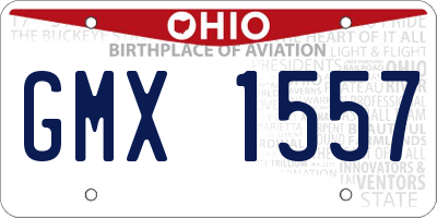OH license plate GMX1557