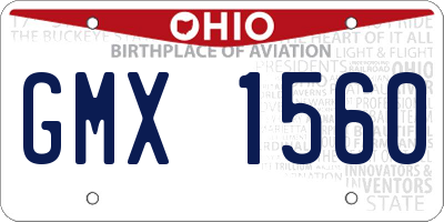 OH license plate GMX1560