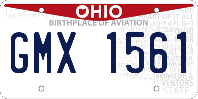 OH license plate GMX1561