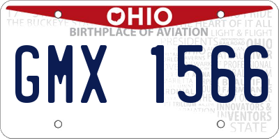 OH license plate GMX1566