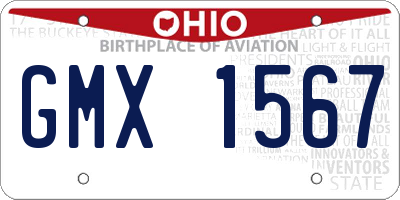 OH license plate GMX1567