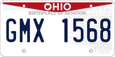 OH license plate GMX1568