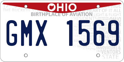 OH license plate GMX1569