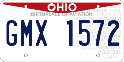OH license plate GMX1572