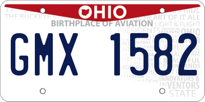 OH license plate GMX1582