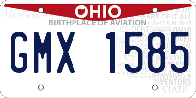 OH license plate GMX1585