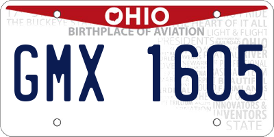 OH license plate GMX1605