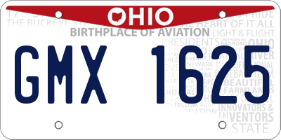 OH license plate GMX1625