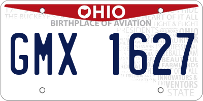 OH license plate GMX1627