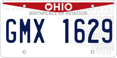 OH license plate GMX1629
