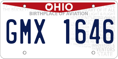 OH license plate GMX1646