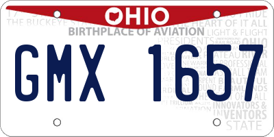 OH license plate GMX1657