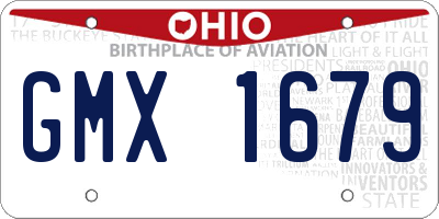 OH license plate GMX1679